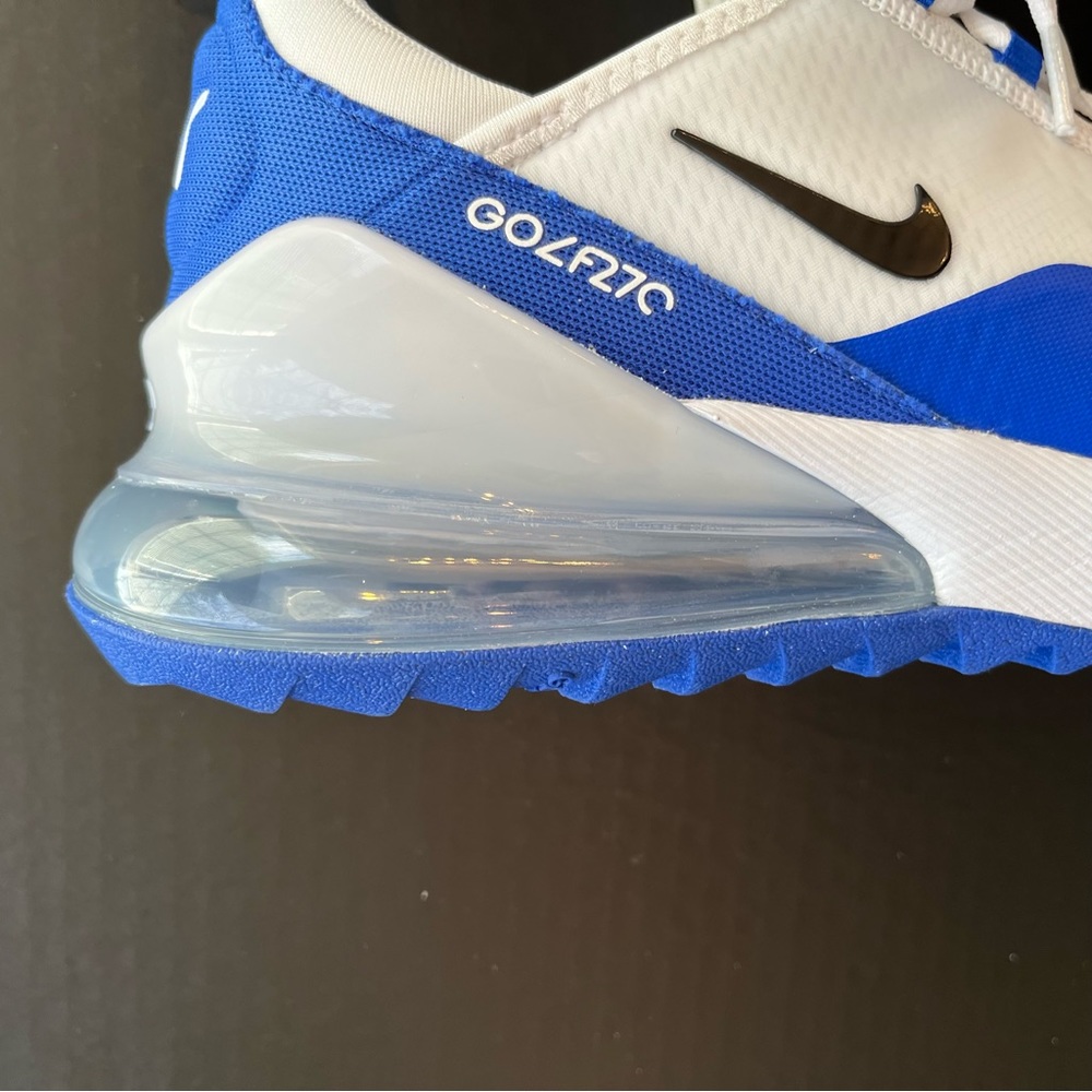 Nike Air Max 270 Golf White Racer Blue Men Sz 10.5 Shoes CK6483-106 NEW! ** - Picture 5 of 7